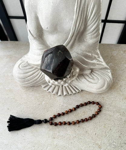Pocket Wrist Mala | 27 Bead Rosewood Mini Mala Bracelet