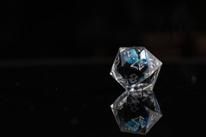 Legacy of Blue Eyes Liquid Core Dice Set – Silver Edition