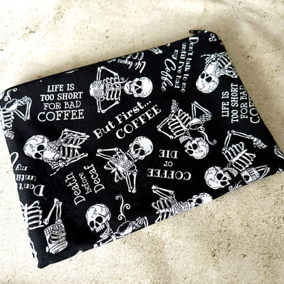 Coffee Lover Tarot Bag – Padded Zipper Pouch for Tarot & Oracle Decks