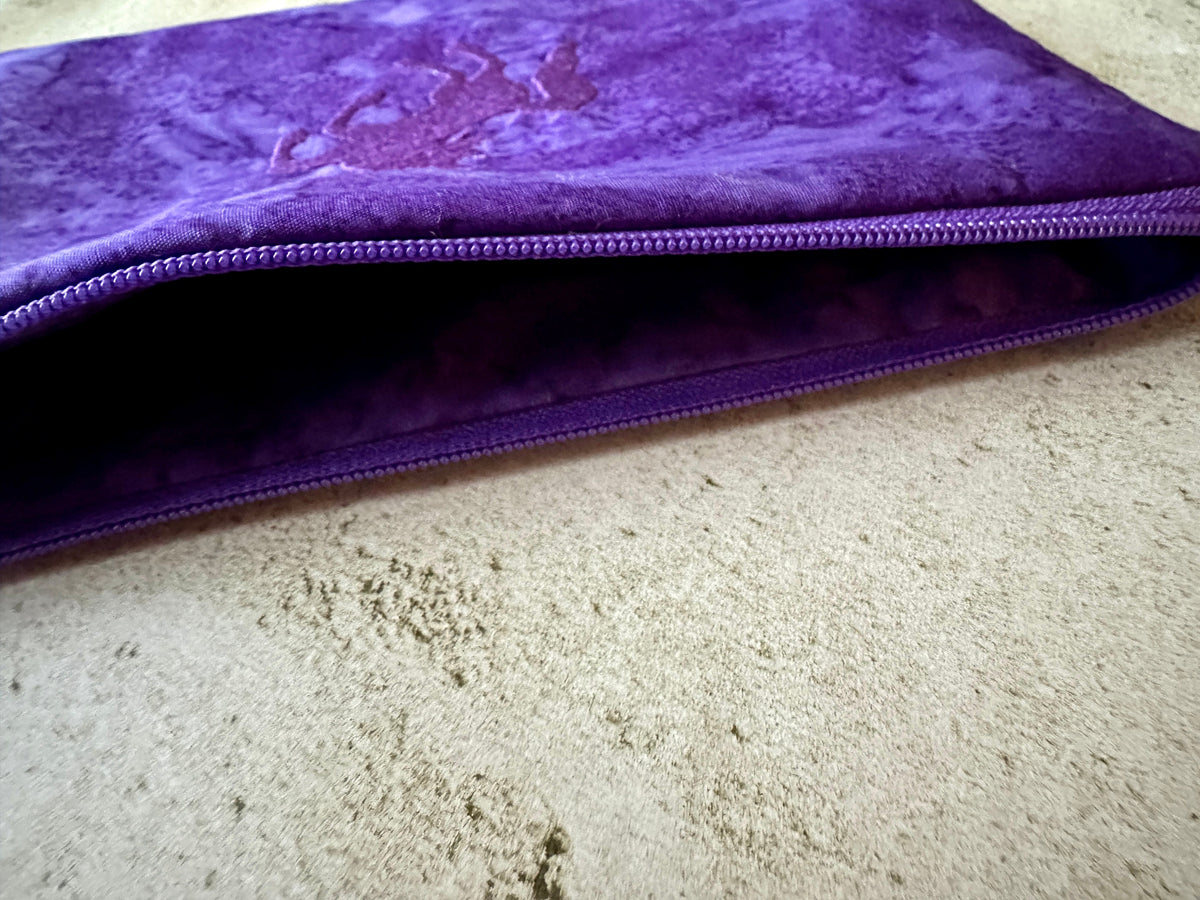 Unicorn Tarot Card Bag – Padded Batik Zipper Pouch for Tarot & Oracle Decks