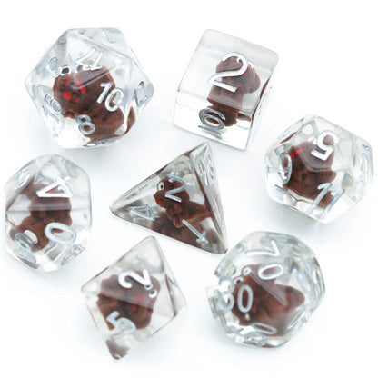 Teddy Dog Dice 7-Dice Set Resin Dungeons and Dragons Dice