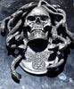 Medusa Skull Wall Plaque, Hand Painted Resin Sculpture | Mythic Gothic Wall Art | Medusa Skull Plaque for Gothic and Fantasy Home Decor