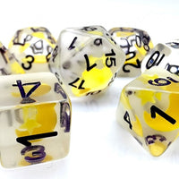 Moon and Star Glow in the Dark 7-Dice DND RPG Dice Set