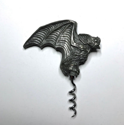Vampire Bat Corkscrew, Hand Painted Resin | Gothic Vampire Barware | Unique Bat Cork Screw |Dark Fantasy Gothic Wine and Barware Gift