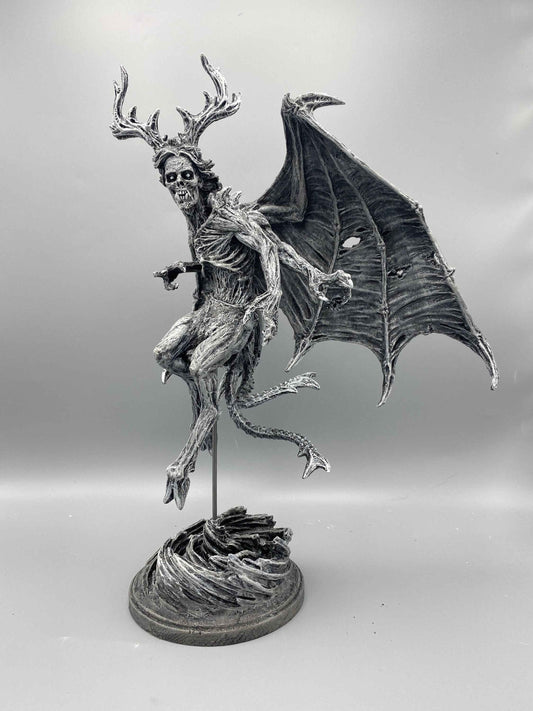 Angel of Death Statue, Hand Painted Resin | Mythic Creature Figurine | Myths and Legends Monster Statue | Demon Statue for Gothic Home Decor