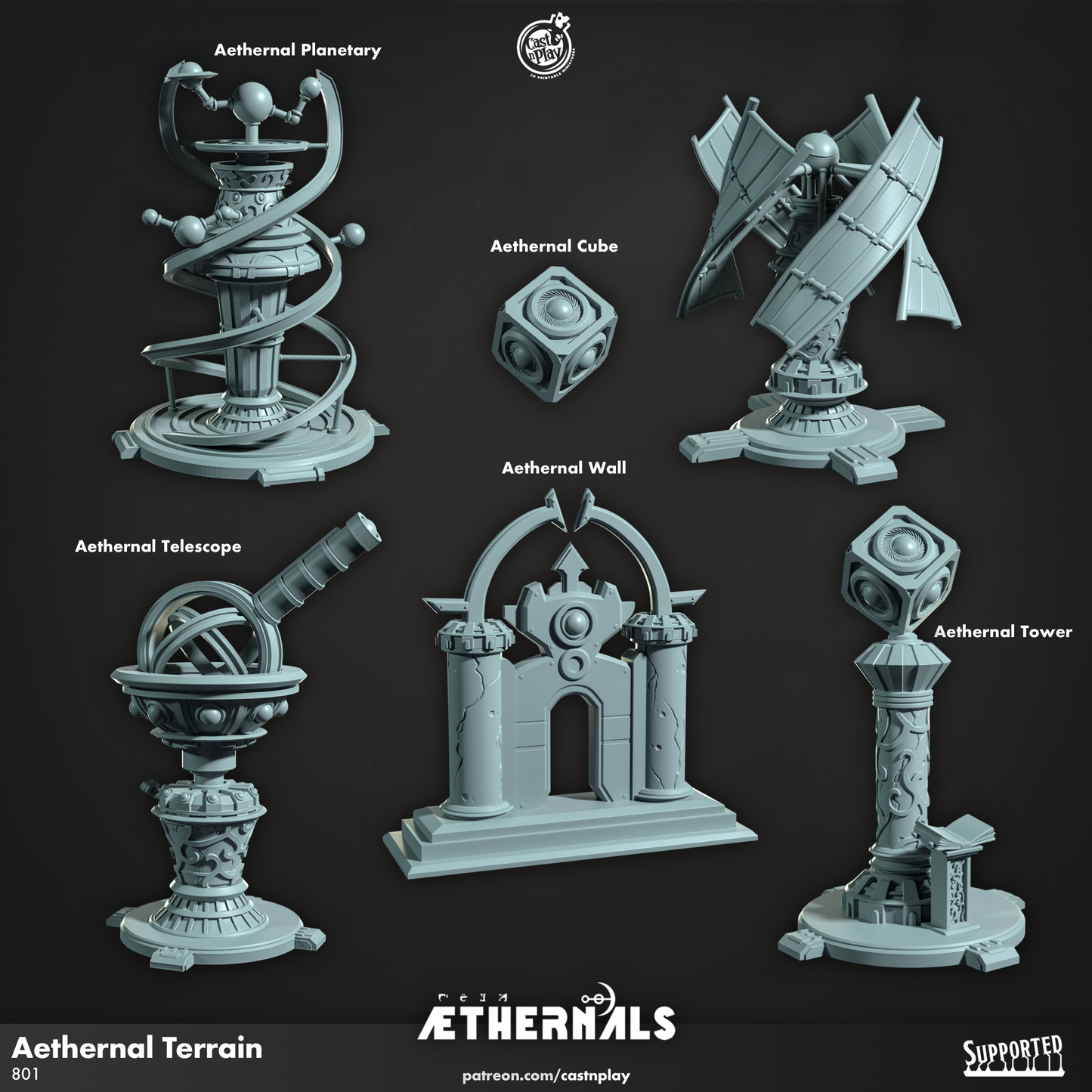 Cast n Play Aethernal Terrain — Aethernals Collection – 3D Printed 28mm 32mm D&D