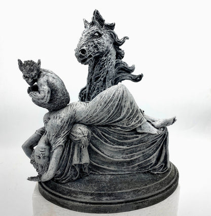 Statue of Henry Fuseli's "The Nightmare”,  Hand Painted Resin Sculpture | Victorian Gothic Figurine | Gothic Decor Dark Fantasy Gift