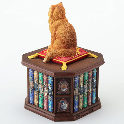 Mad About Cats – Lisa Parker Cat & Bookshelf Polystone Jewelry Trinket Box