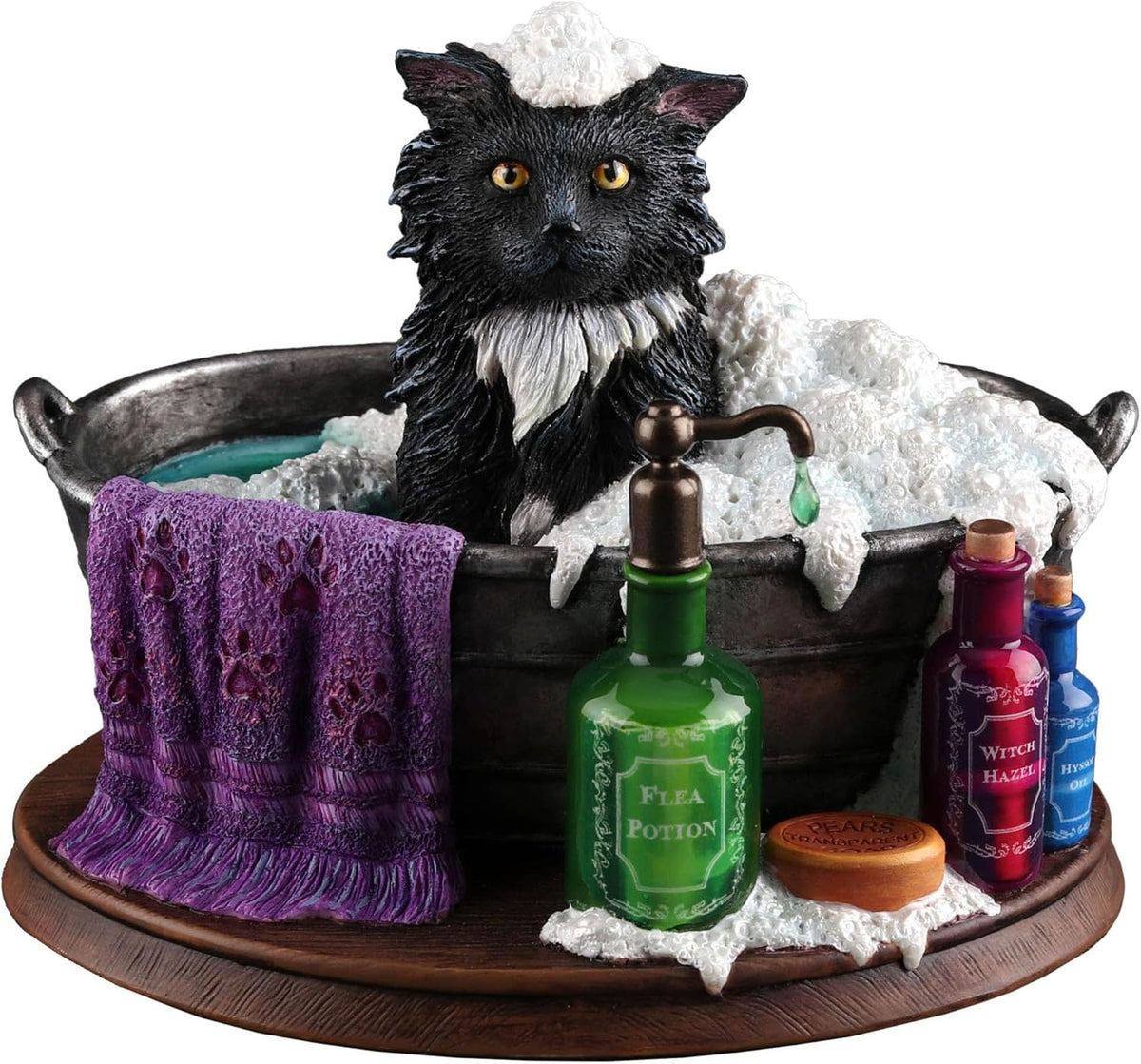 Bath Time Cat – Lisa Parker Bubble Bath Kitten & Mouse Polystone Figurine