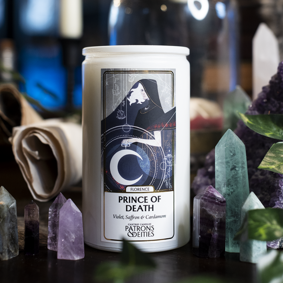 Cantrip Candles Florence Prince of Death 16oz - D&D Deity Candle