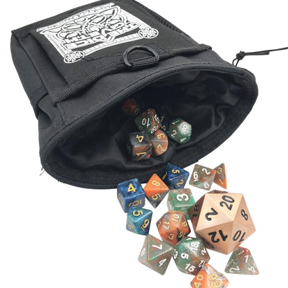 Dice Giveth and Taketh Deluxe Dice Bag – Large Waterproof RPG Dice Storage