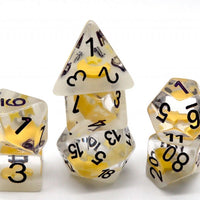 Moon and Star Glow in the Dark 7-Dice DND RPG Dice Set