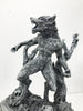 Werewolf Statue, Hand Painted Grayscale Resin Sculpture | Gothic Halloween Legendary Monster Figurine | Dark Art for Spooky Home Decor