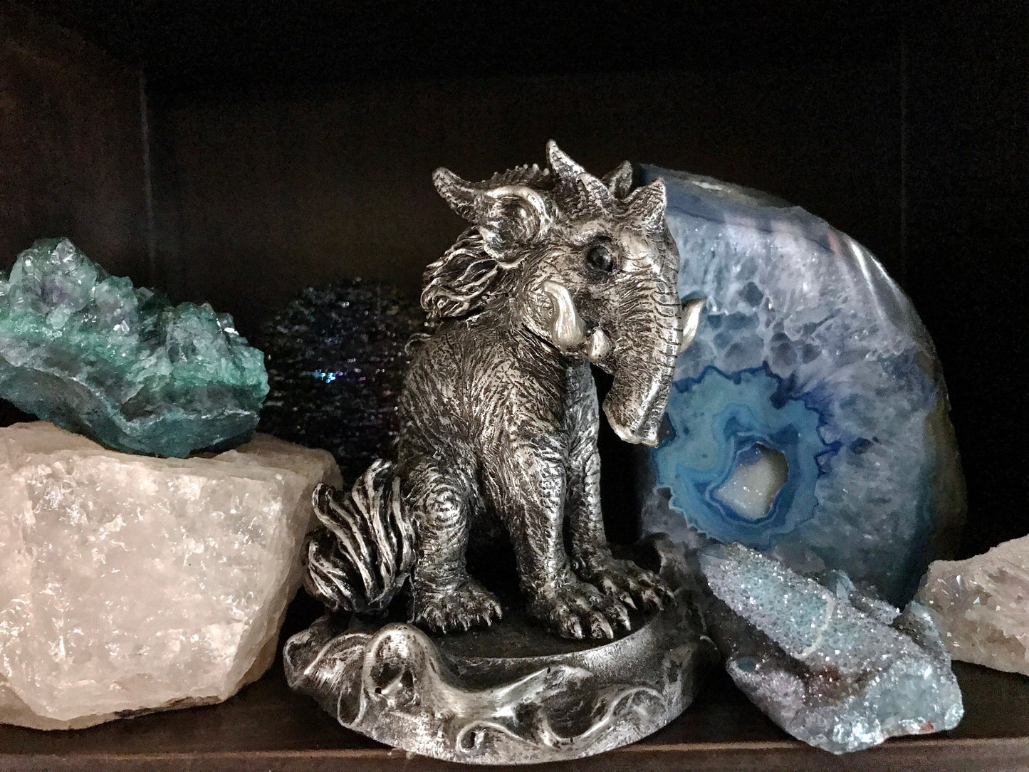 Baku Dream Guardian Statue – Hand Painted Japanese Mythology Figurine