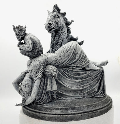 Statue of Henry Fuseli's "The Nightmare”,  Hand Painted Resin Sculpture | Victorian Gothic Figurine | Gothic Decor Dark Fantasy Gift
