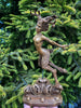 Faun Statue, Hand Painted Resin Sculpture | Mythical Forest Creature Figurine | Woodland Female Satyr Statue for Fantasy Art Decor