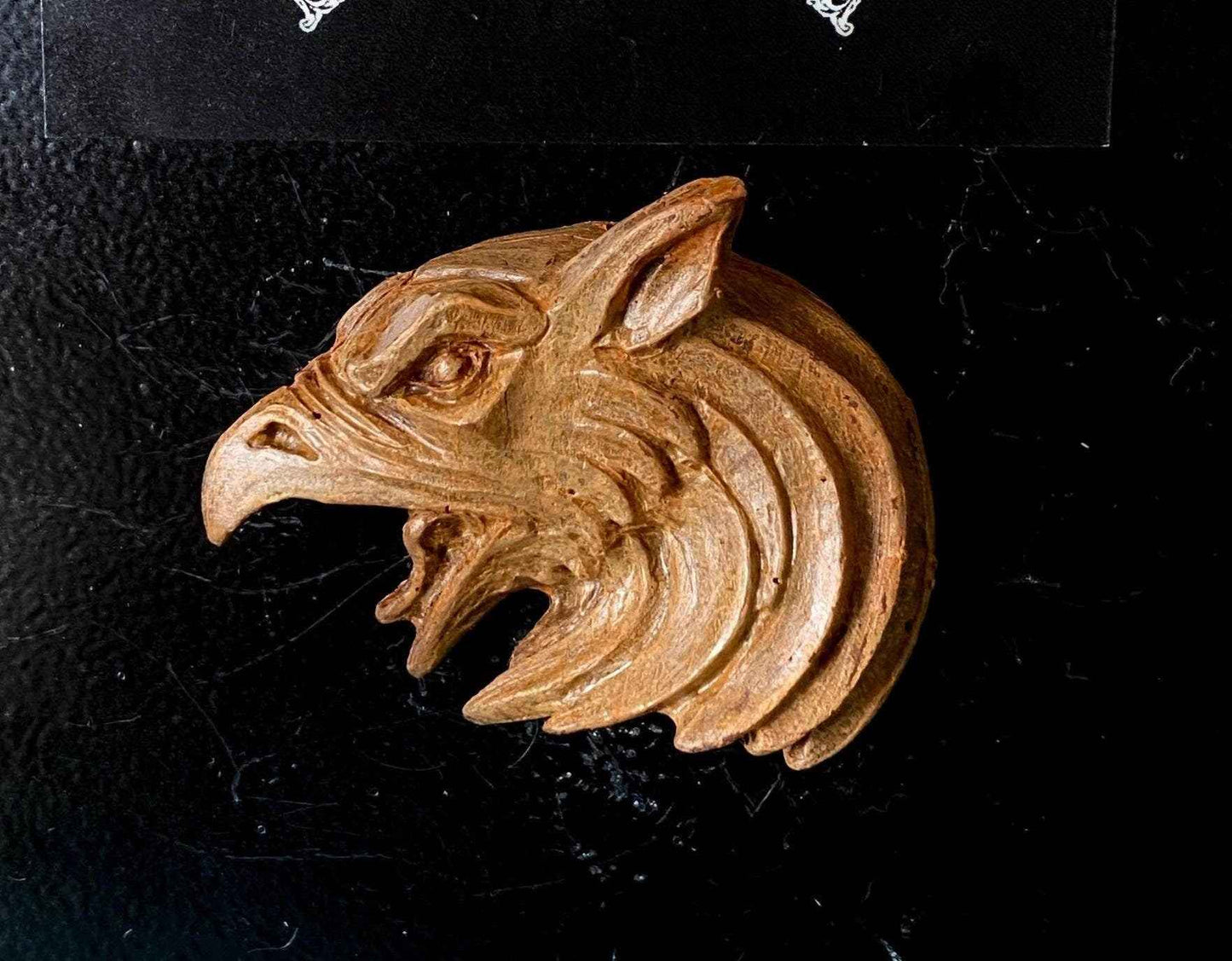 Griffin Magnet, Hand Painted Resin Sculpture | Mythic Fantasy Decor | Legendary Creature Griffin Magnet for Fantasy and Gothic Decor