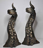 Tentacle Candlestick Holder,Pair, Hand Sculpted Resin | Octopus Lovecraftian Tentacle Candle for Nautical Gift and Gothic Home Decor