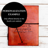 Buddha Quote Leather Journal - "Give Up Everything That Weighs You Down"