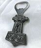 Thor's Hammer Bottle Opener, Hand Painted Resin | Medieval Norse Barware, Mjolnir Viking Bottle Opener | Fantasy Gothic Barware Gift