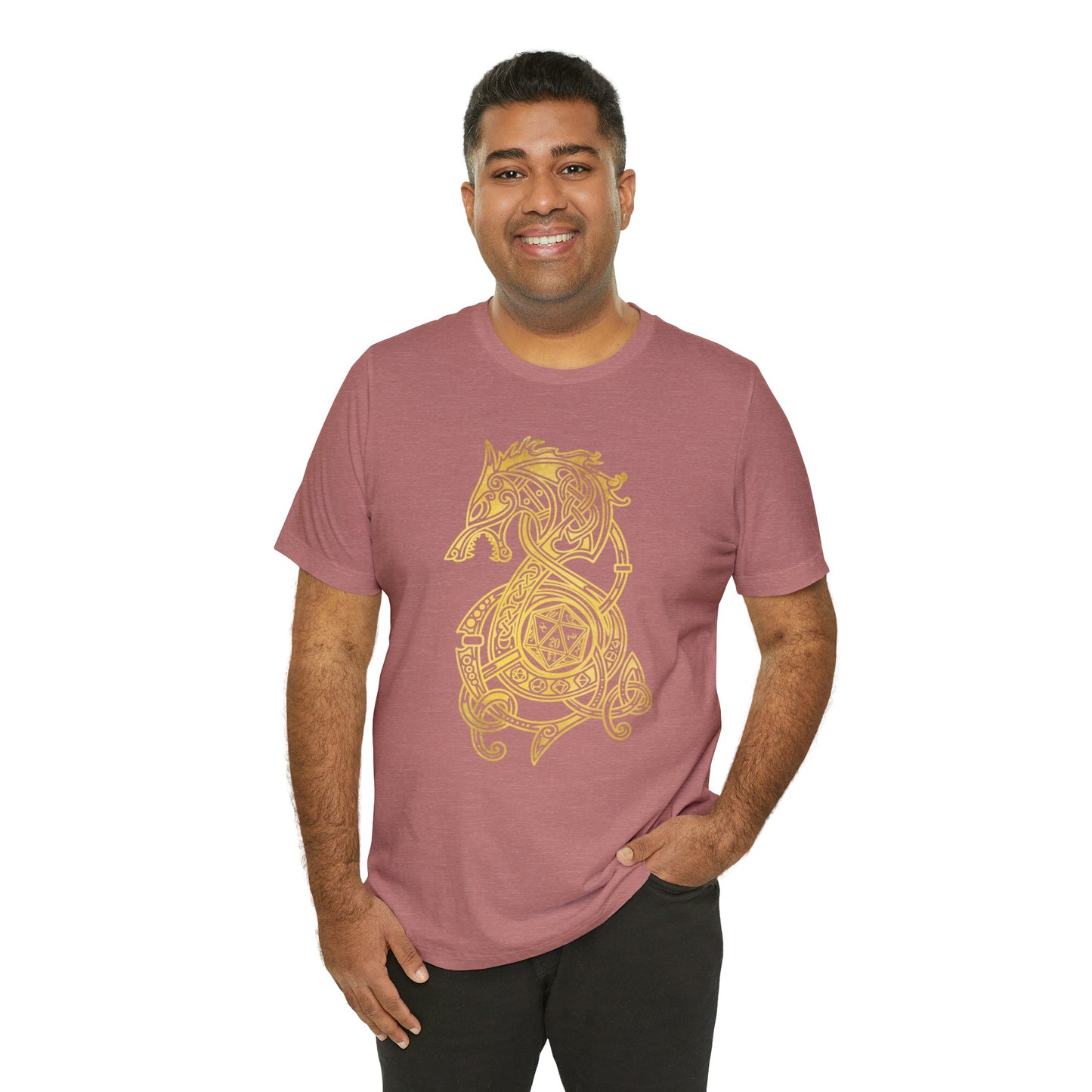 Golden Celtic Dice Dragon Shirt