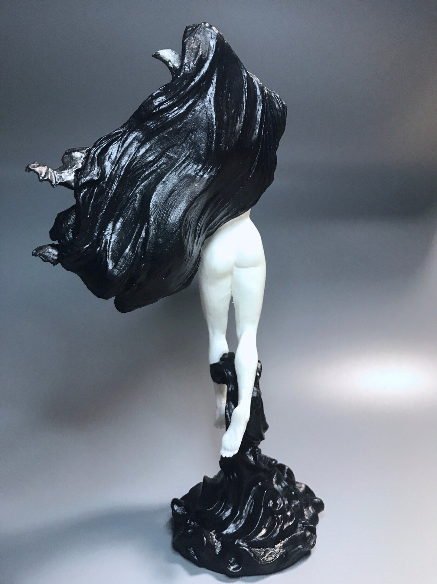 Nyx, the Goddess of the Night Statue, B&W Finish | Mythological Deities Figurine | Myths and Legends Character| Mythic Art for Gothic Decor