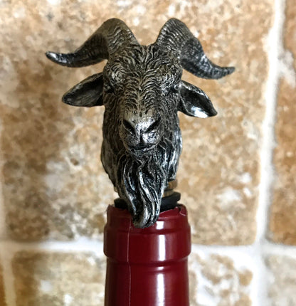 Goat Head Wine Stopper – Baphomet Gothic Resin Barware