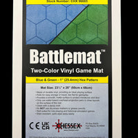 [Preorder] Battlemat™ 1" Reversible Blue-Green Hexes (23 ½" x 26" Playing Surface)