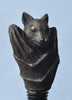 Fruit Bat Wine Stopper, Hand Painted Resin Sculpture | Gothic Art Barware| Mythical Bat Bottle Stopper, Fantasy Gothic Wine and Barware Gift