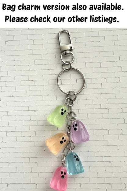 Glow in the Dark Ghost Zipper Pull Bag Charm Keychain – Halloween & Horror Fan Gift
