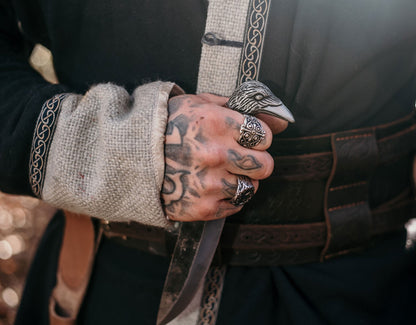 Raven Hilt Knife – Hand-Forged Viking Utility Knife with 5.5" Blade