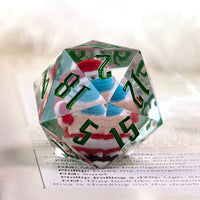 Masked Santa Holiday d20 Dice 33mm Christmas Dice (2021)