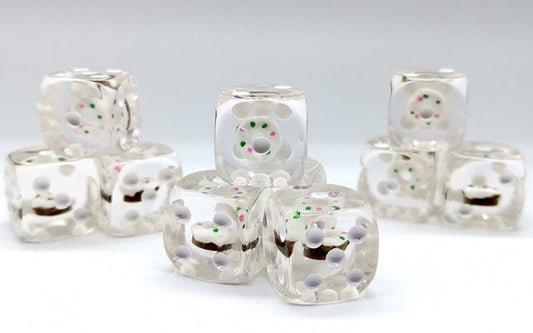 Vanilla Donut Pipped d6 16mm (Custom Dice) *Sold per die