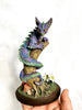 Tatzelwurm/ Dragon Cat Statue, Full Color Resin Sculpture | Mythical Creature Figurine | Unique Legendary Cat Figurine. Fantasy Art Decor