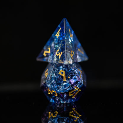 Enchanted Waters Shattered Glass Dice Set