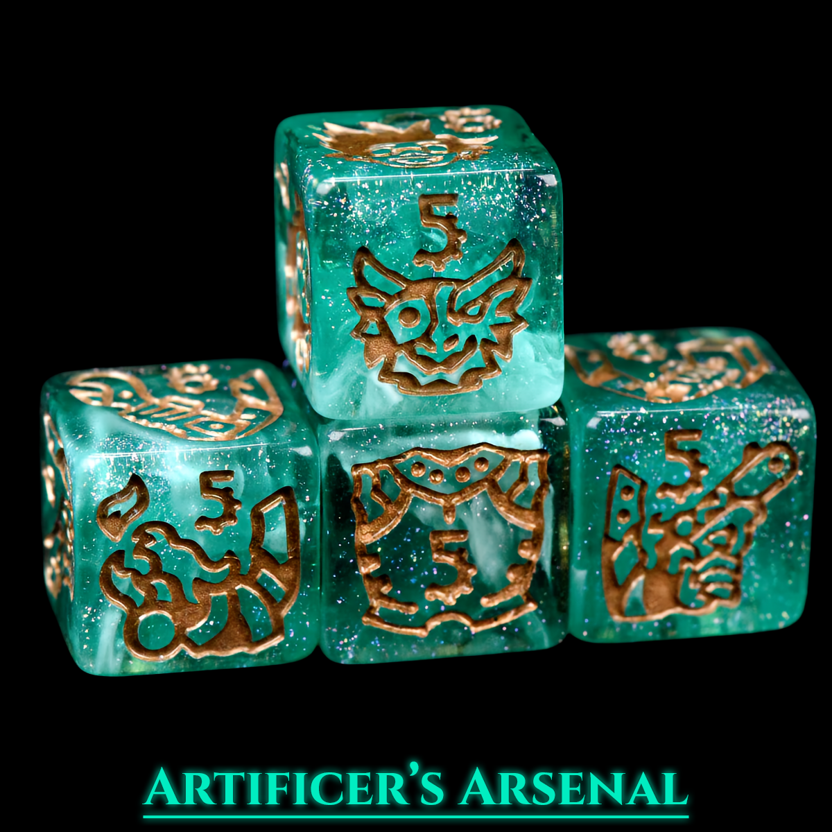Artificer's Arsenal Dice Set | Steampunk D&D Dice by Revenant Foundry