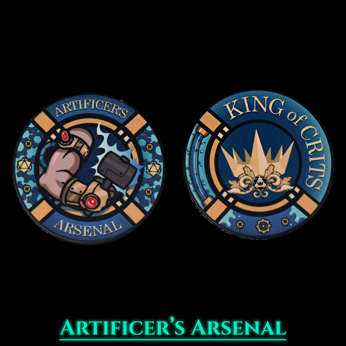 Artificer's Arsenal Dice Set | Steampunk D&D Dice by Revenant Foundry