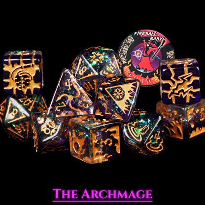 Archmage Dice Set | Resin D&D Dice by Revenant Foundry