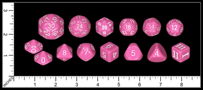 Opaque 14 Unusual DCC Dice Set - Pink