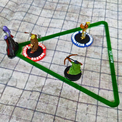 DND Area of Effect Spell Templates – Set of 16 AOE Markers for RPG