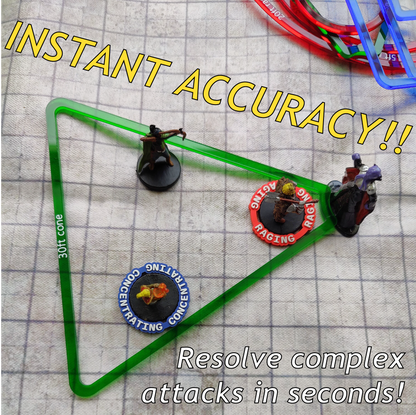 DND Area of Effect Spell Templates – Set of 16 AOE Markers for RPG