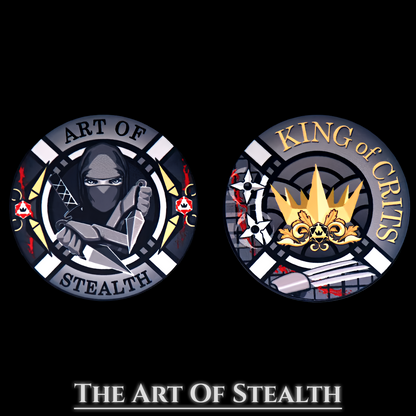 Art of Stealth Dice Set | Black Resin D&D Dice by Revenant Foundry