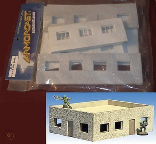 Armorcast ARC1114 One-Story Building – 6x8 Inch 28mm Resin Terrain