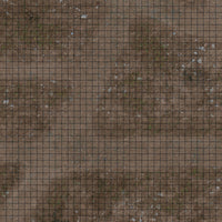 RPG Grid Mat - Abandoned Town & Dungeon Floor - Double Sided Neoprene Mat with Bag