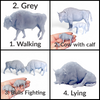 European Bison Miniature 1:48 scale, Animal Den Miniatures