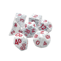 Alabaster Malphite - 7 Piece DnD Dice Set | Acrylic RPG Gaming Dice