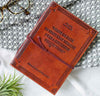 Alice In Wonderland Leather Journal - "I Can't Go Back to Yesterday" Quote