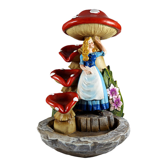 Alice in Wonderland Backflow Incense Burner – Waterfall Smoke Effect (7 Inches)
