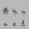 3D Printed Fantastic Plants and Rocks Alien Cactus 28mm - 32mm D&D Wargaming