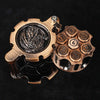 Unique dnd revolver dice set: 7 cool metal dnd bullet dice in the rotating revolver cylindrical magazine